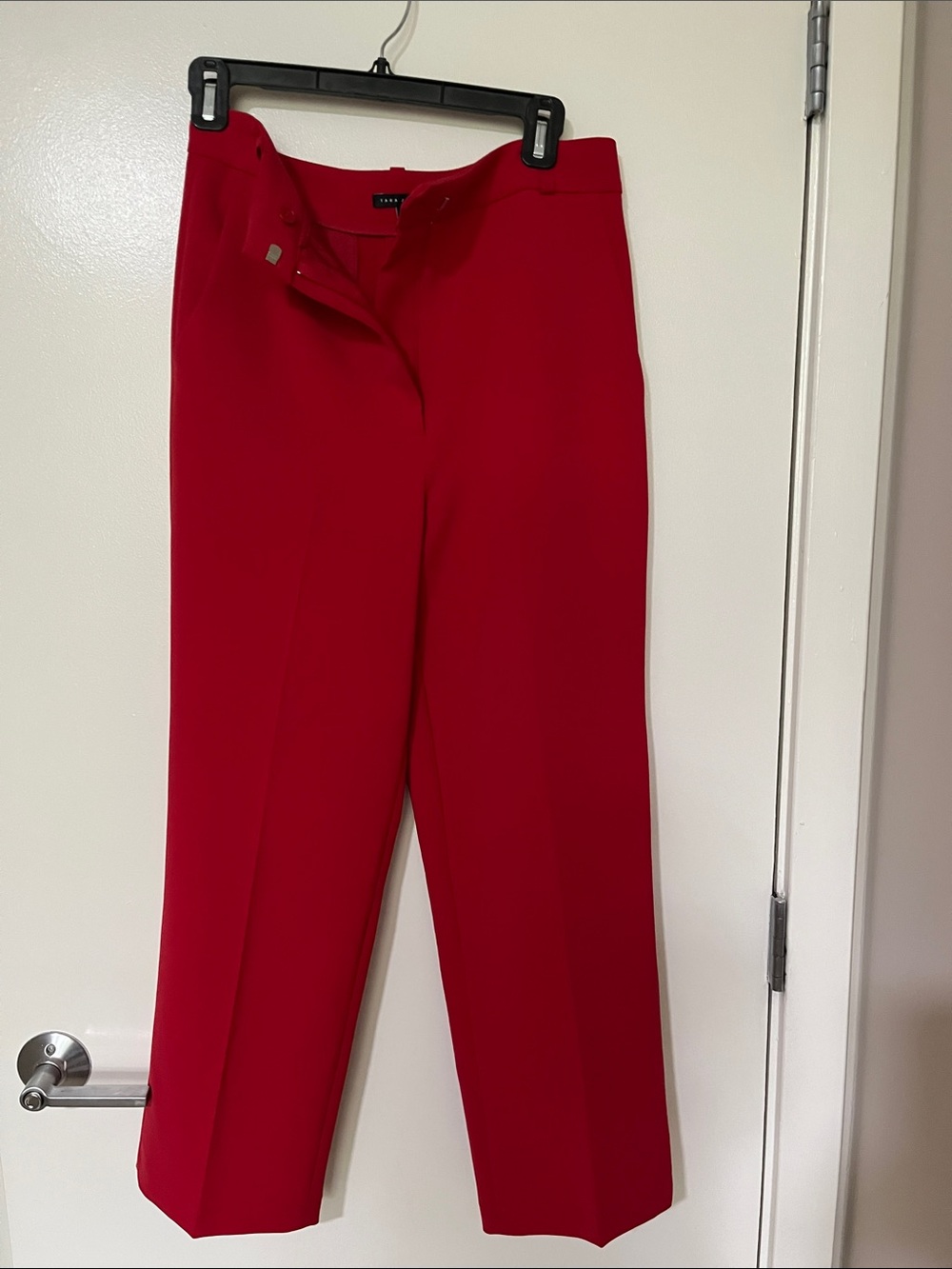 Tara Jarmon Red Tailored Straight-Leg Trousers